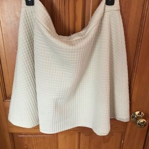 Quilted cream circle skirt